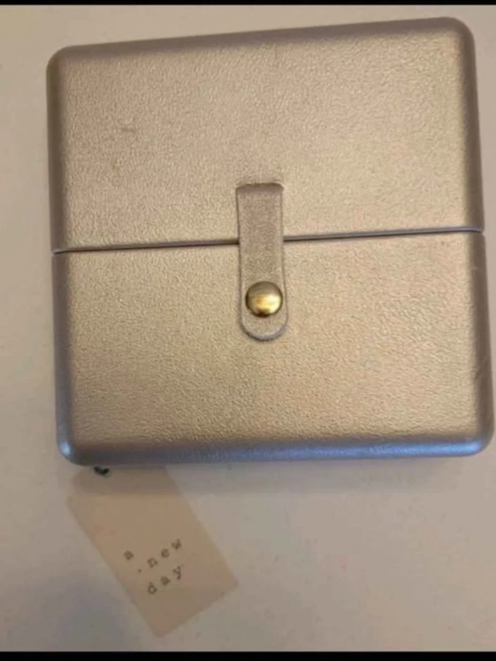 A New Day Metallic Silver Compact Travel Case
